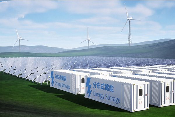 Un système solaire au sol avec stockage de batterie